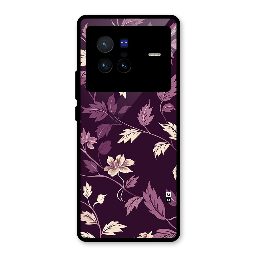 Traditional Florals Glass Back Case for Vivo X80