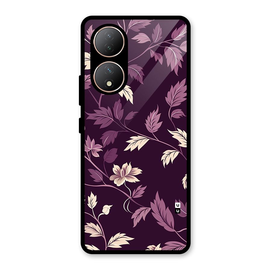 Traditional Florals Glass Back Case for Vivo Y100A