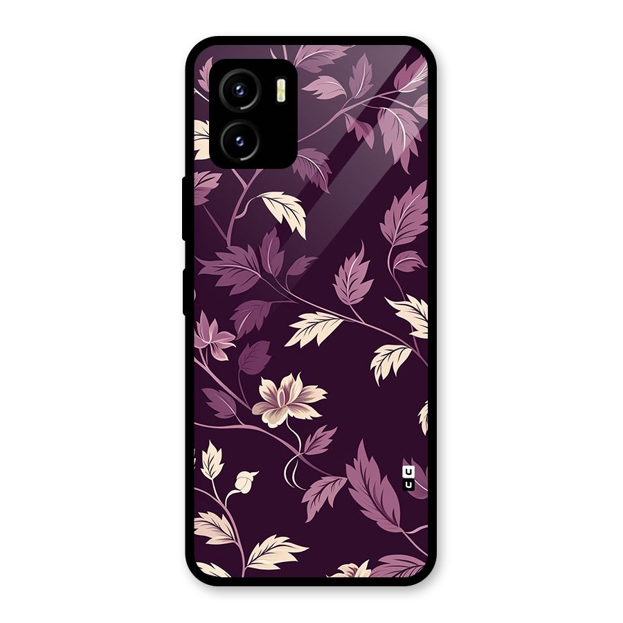 Traditional Florals Glass Back Case for Vivo Y15s