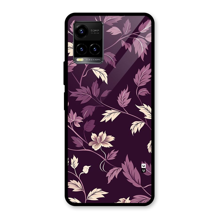 Traditional Florals Glass Back Case for Vivo Y33s