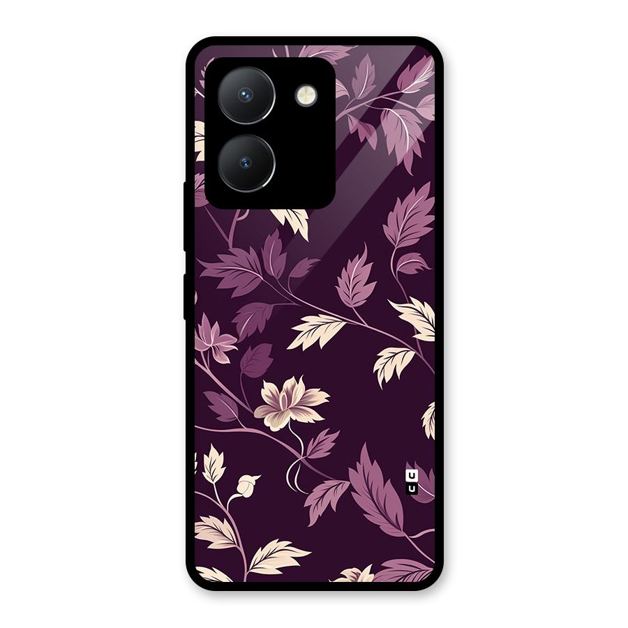 Traditional Florals Glass Back Case for Vivo Y36
