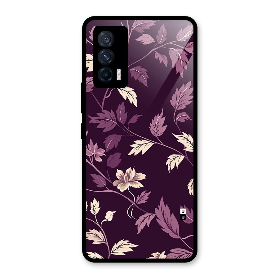 Traditional Florals Glass Back Case for Vivo iQOO 7 5G