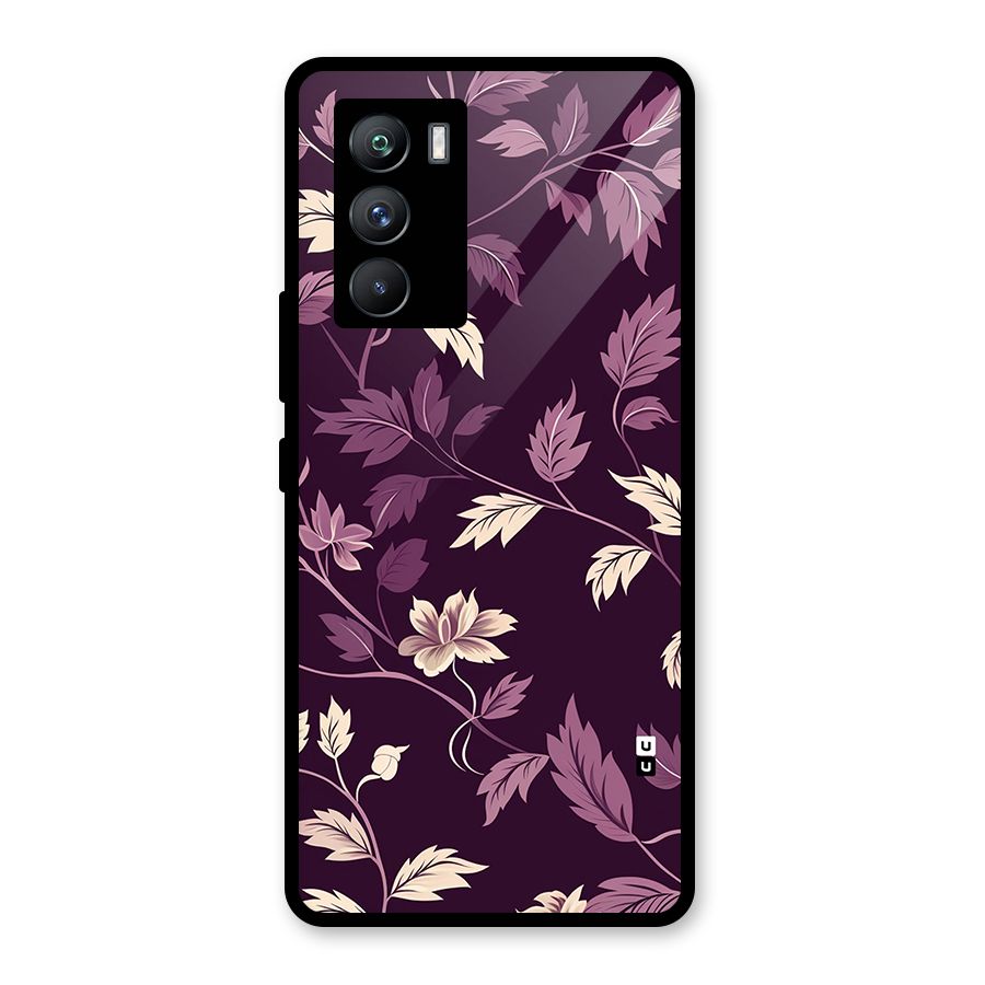 Traditional Florals Glass Back Case for Vivo iQOO 9 SE