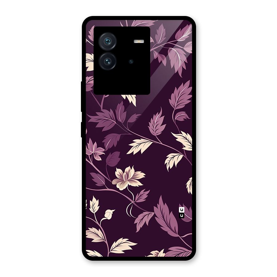 Traditional Florals Glass Back Case for Vivo iQOO Neo 6 5G