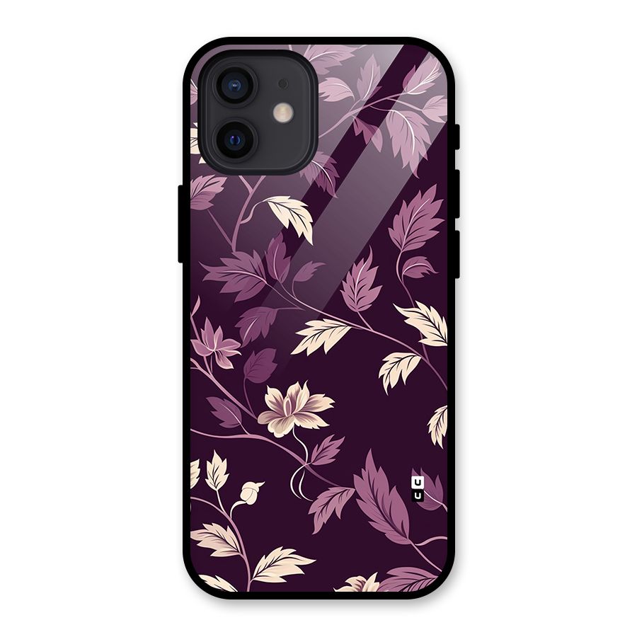 Traditional Florals Glass Back Case for iPhone 12