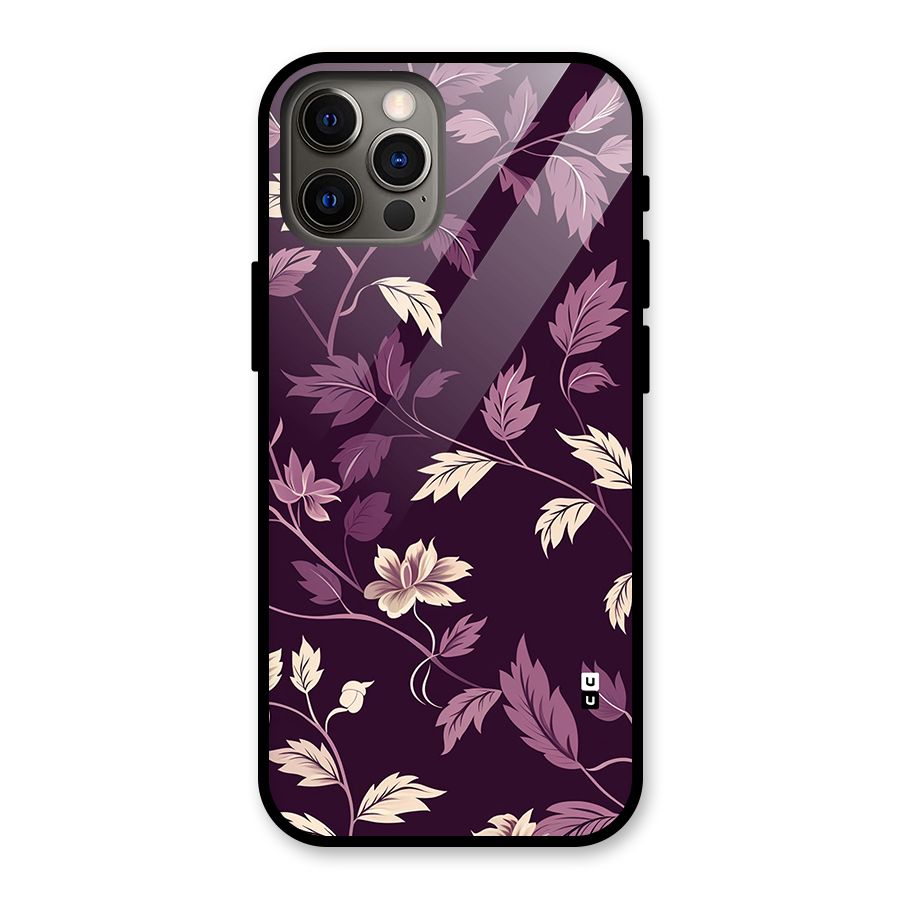 Traditional Florals Glass Back Case for iPhone 12 Pro