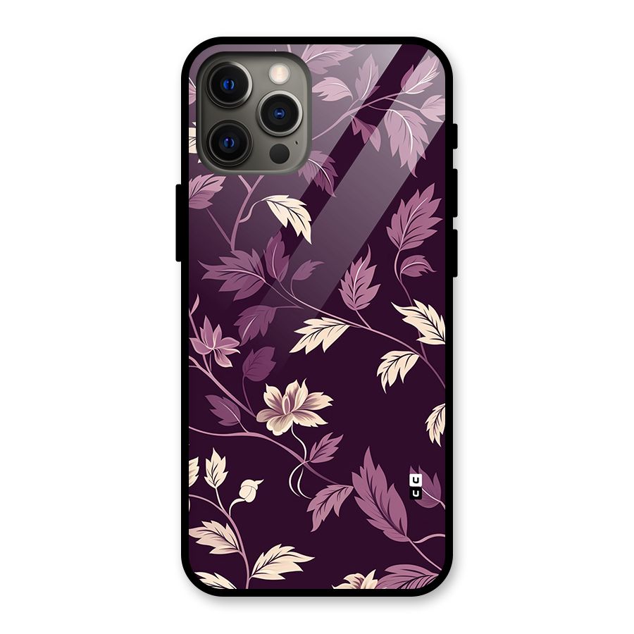 Traditional Florals Glass Back Case for iPhone 12 Pro Max