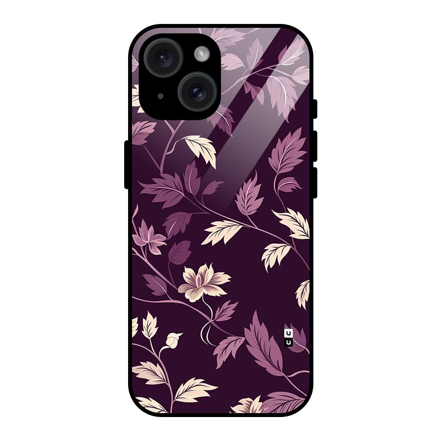Traditional Florals Glass Back Case for iPhone 15