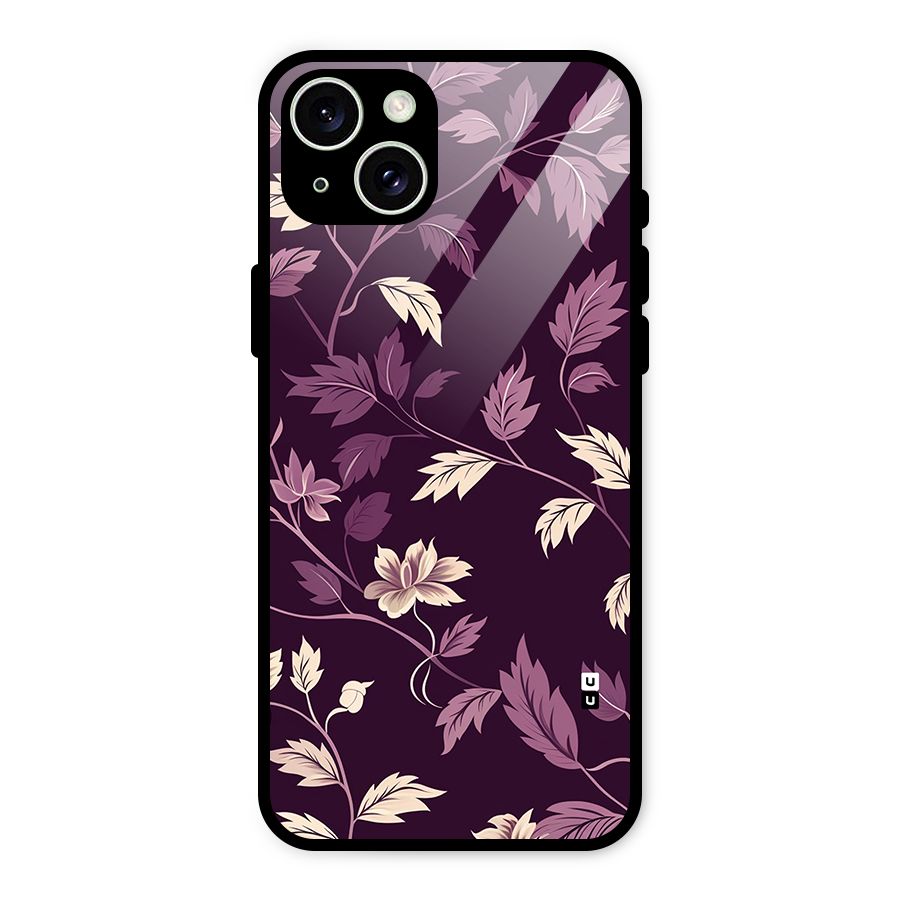 Traditional Florals Glass Back Case for iPhone 15 Plus