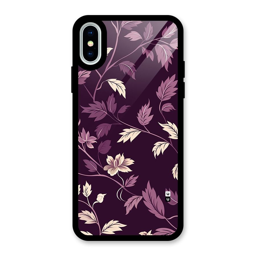 Traditional Florals Glass Back Case for iPhone XS