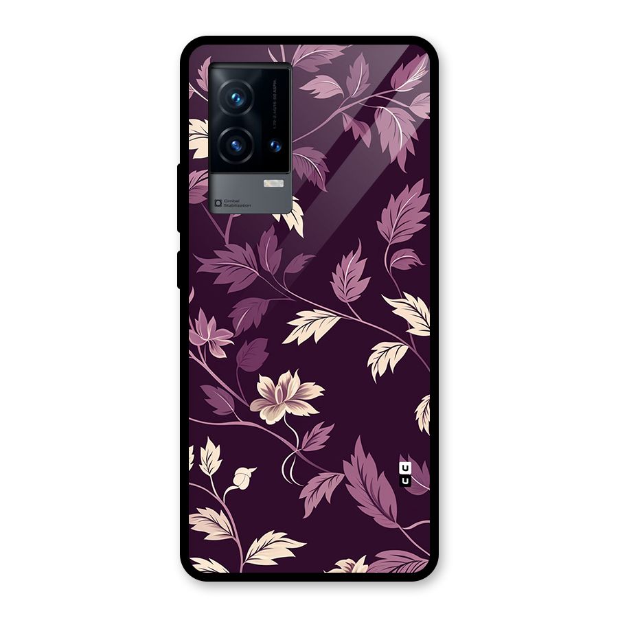 Traditional Florals Glass Back Case for iQOO 9 5G