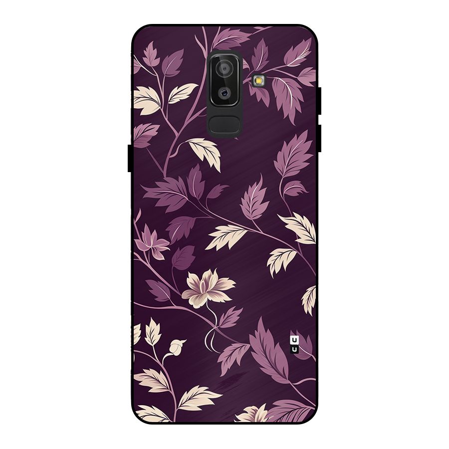 Traditional Florals Metal Back Case for Galaxy J8