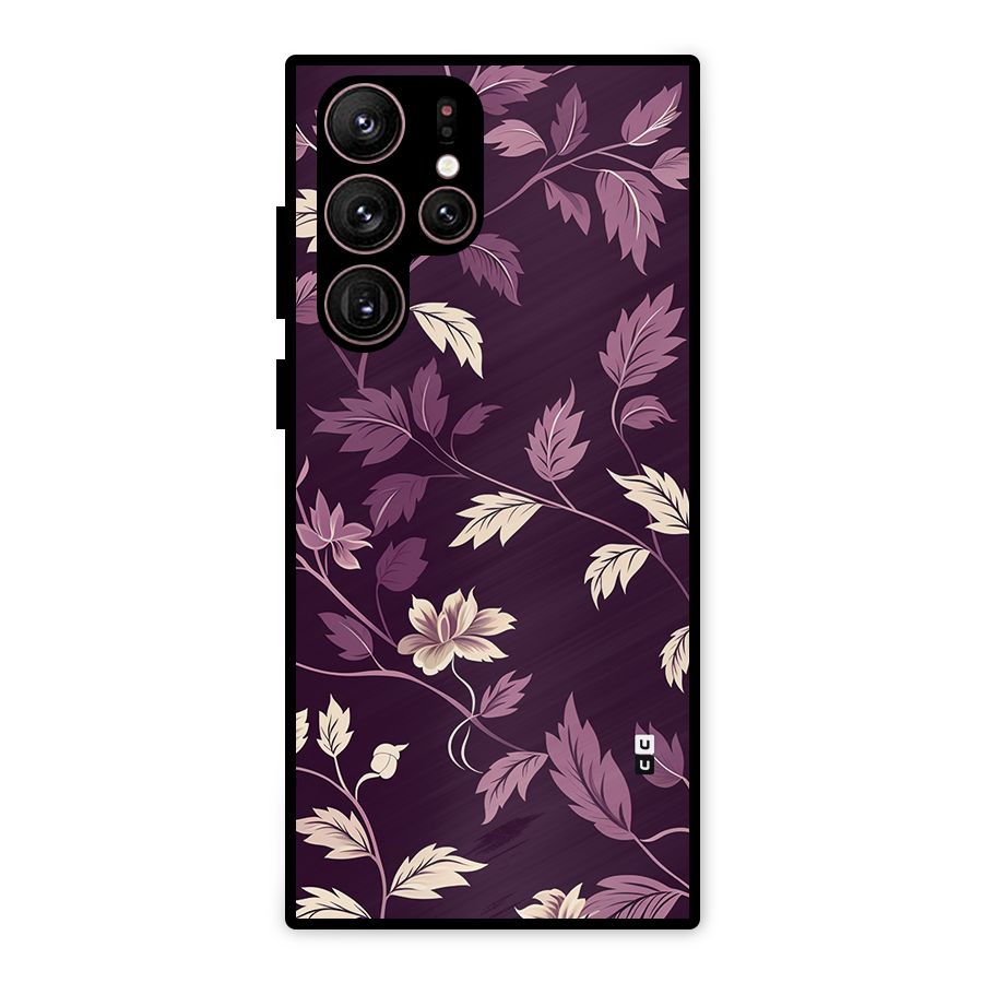 Traditional Florals Metal Back Case for Galaxy S22 Ultra 5G