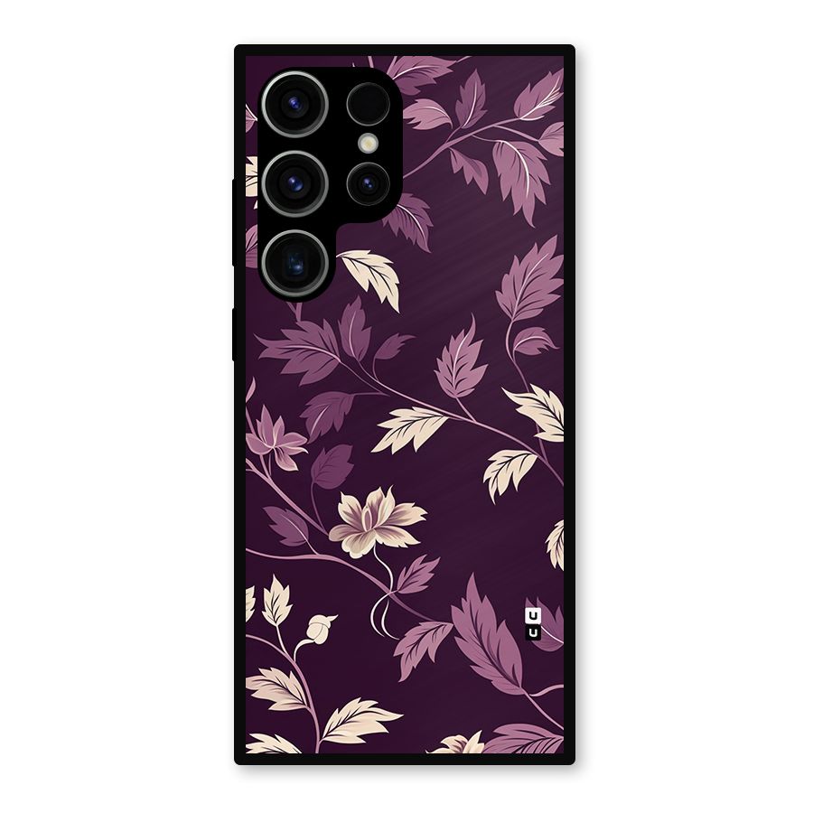 Traditional Florals Metal Back Case for Galaxy S23 Ultra