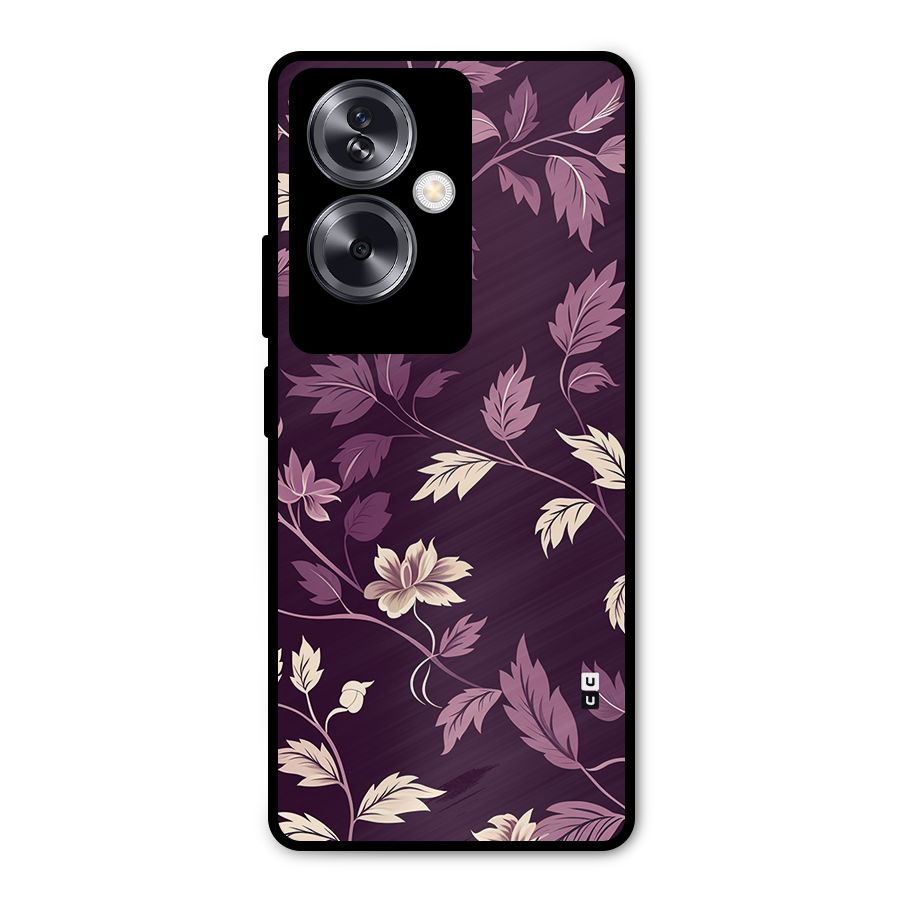 Traditional Florals Metal Back Case for Oppo A79 5G