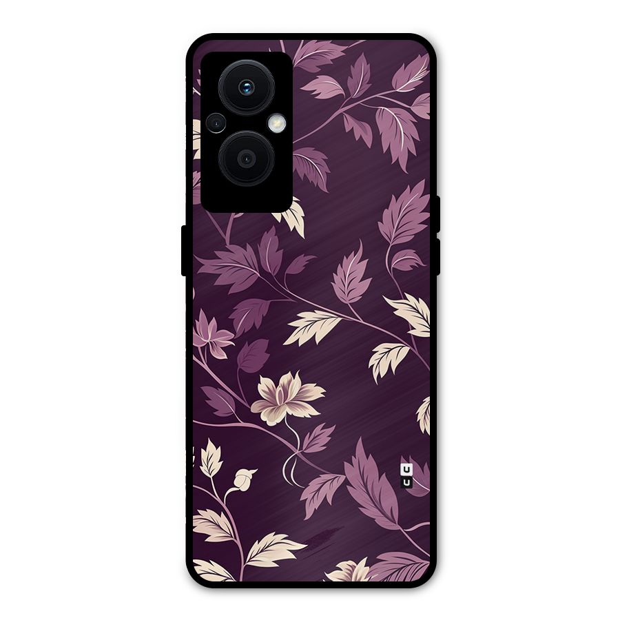 Traditional Florals Metal Back Case for Oppo F21 Pro 5G