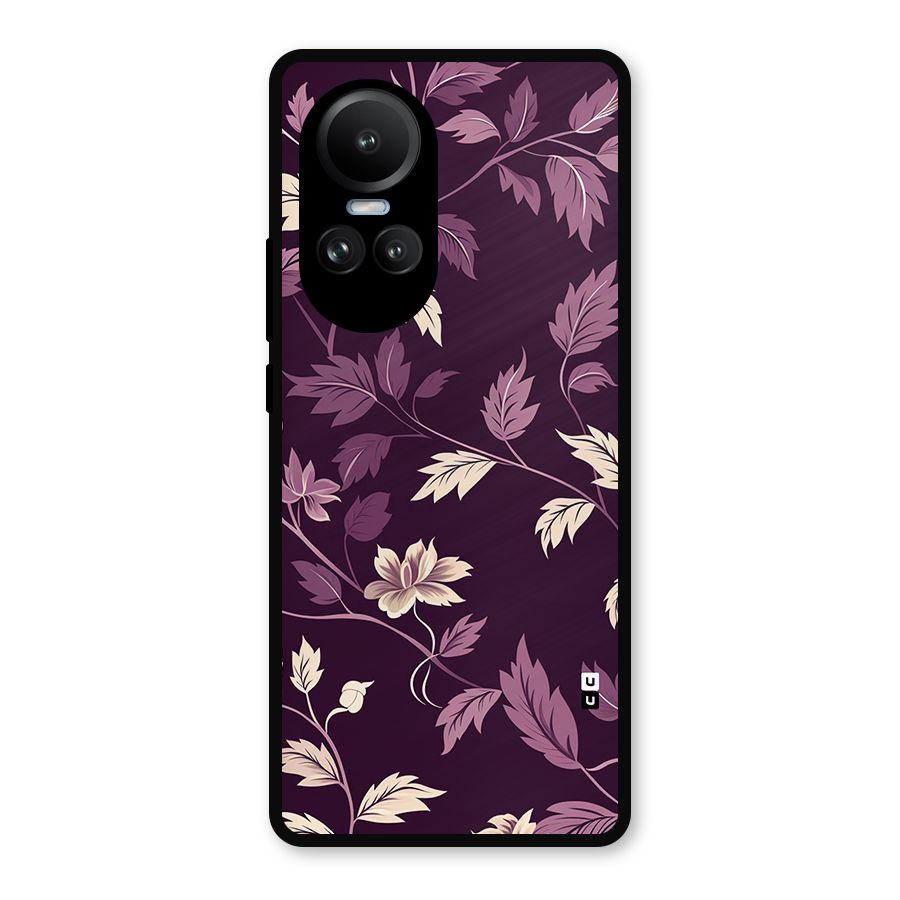 Traditional Florals Metal Back Case for Oppo Reno10