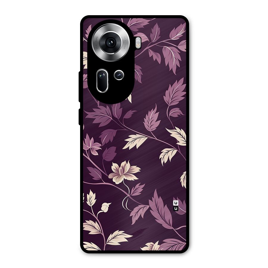 Traditional Florals Metal Back Case for Oppo Reno11 5G