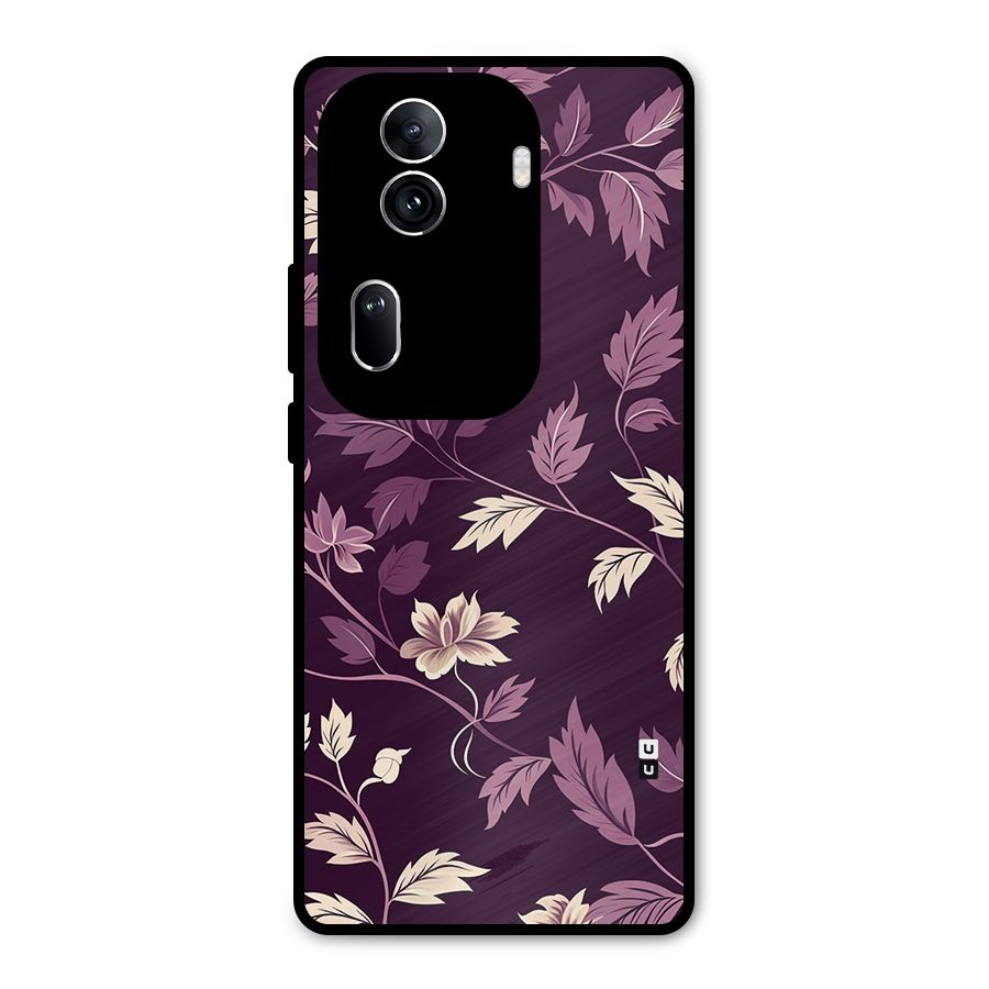 Traditional Florals Metal Back Case for Oppo Reno11 Pro 5G