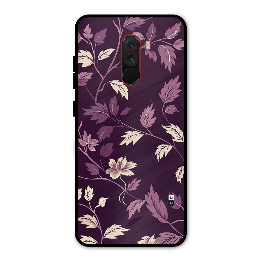 Traditional Florals Metal Back Case for Poco F1