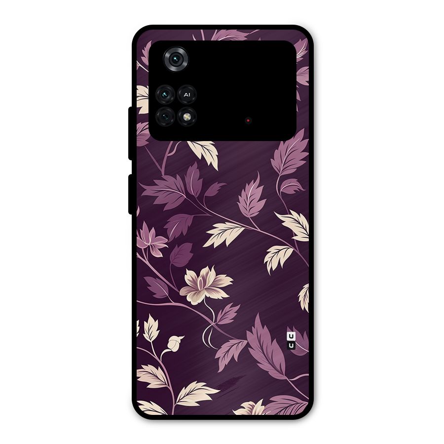 Traditional Florals Metal Back Case for Poco M4 Pro 4G