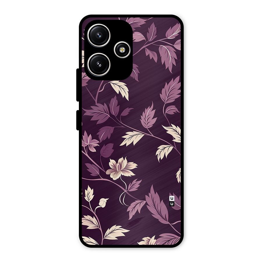 Traditional Florals Metal Back Case for Poco M6 Pro
