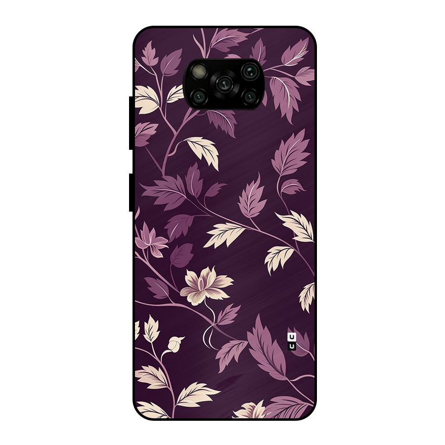Traditional Florals Metal Back Case for Poco X3