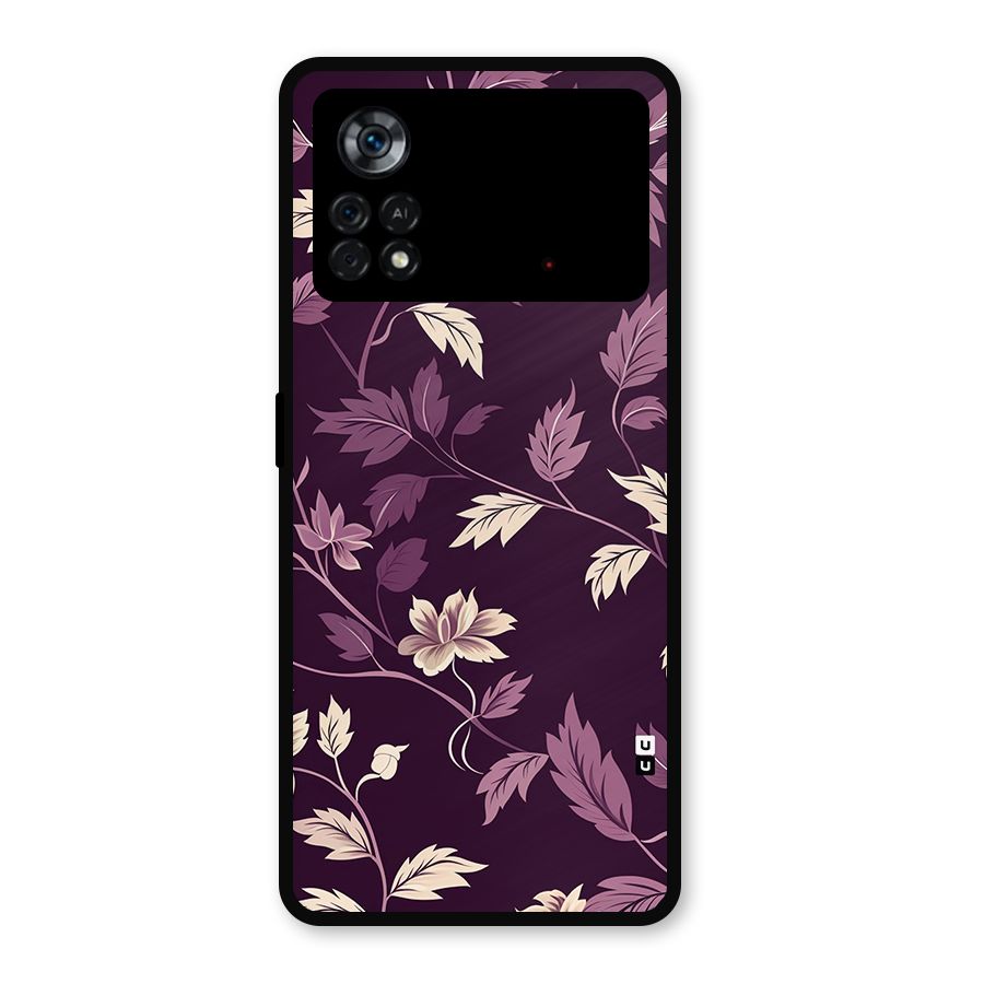 Traditional Florals Metal Back Case for Poco X4 Pro 5G