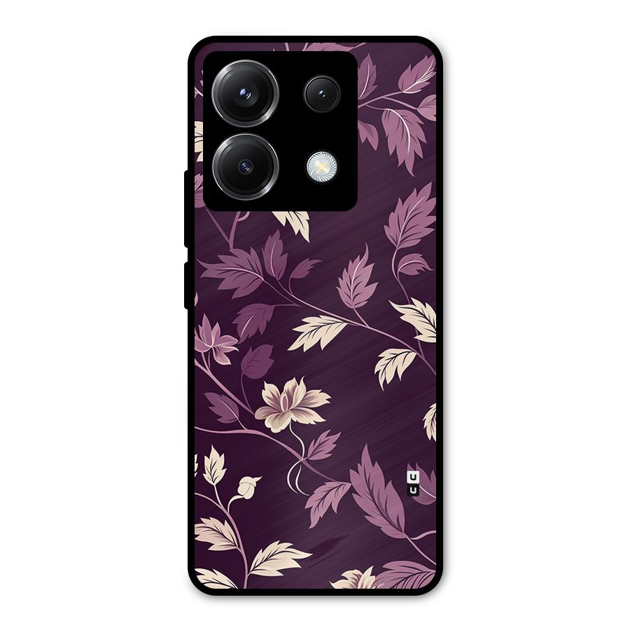 Traditional Florals Metal Back Case for Poco X6
