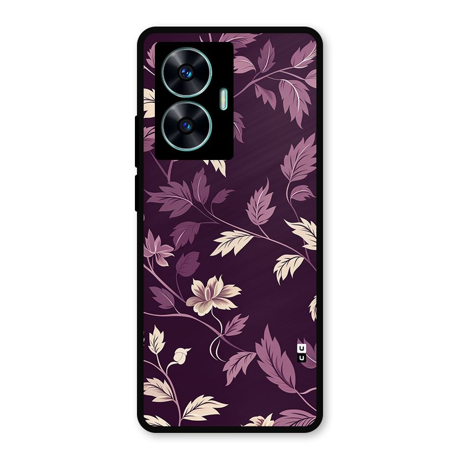 Traditional Florals Metal Back Case for Realme Narzo N55