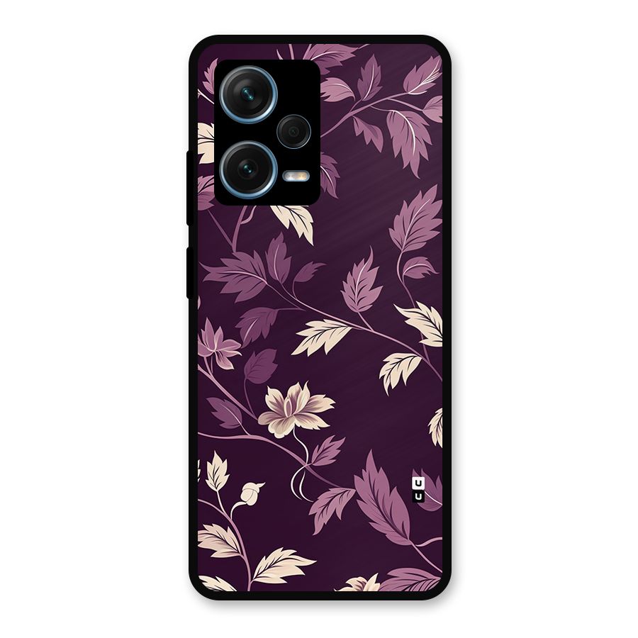 Traditional Florals Metal Back Case for Redmi Note 12 Pro Plus 5G