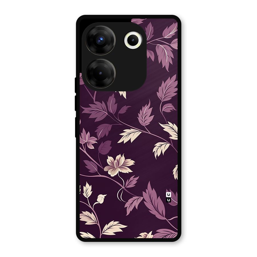 Traditional Florals Metal Back Case for Tecno Camon 20 Pro