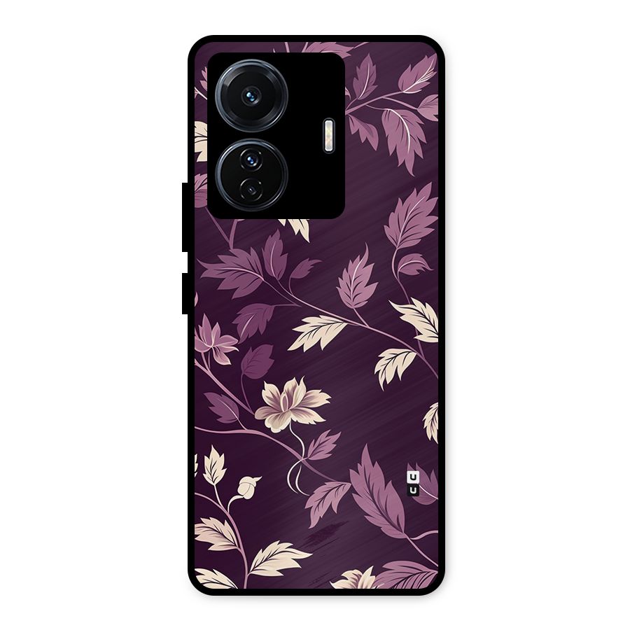 Traditional Florals Metal Back Case for Vivo T1 Pro