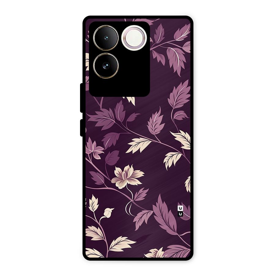 Traditional Florals Metal Back Case for Vivo T2 Pro