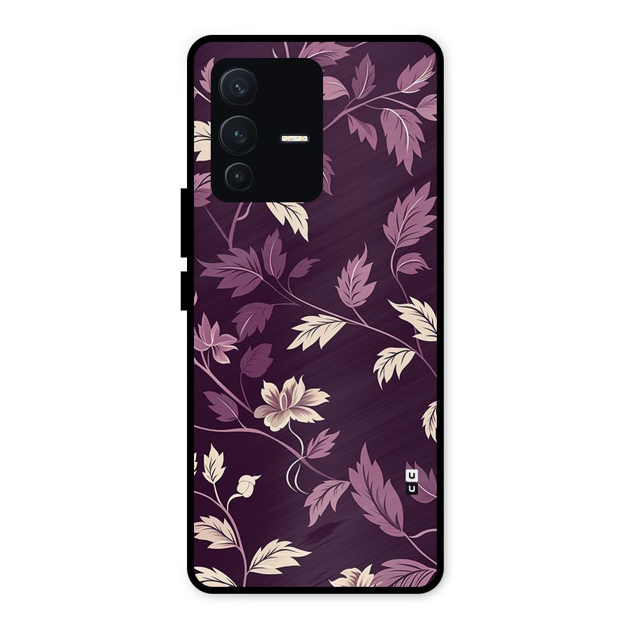 Traditional Florals Metal Back Case for Vivo V23 5G