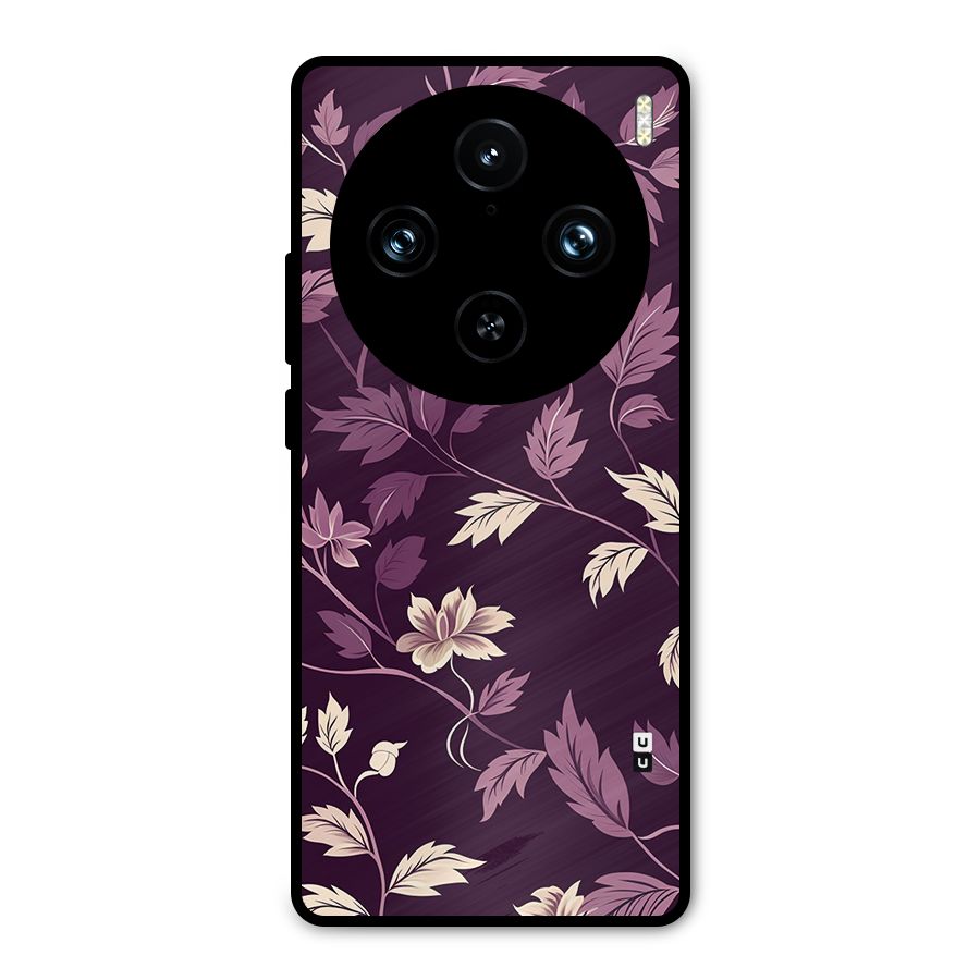Traditional Florals Metal Back Case for Vivo X100 Pro
