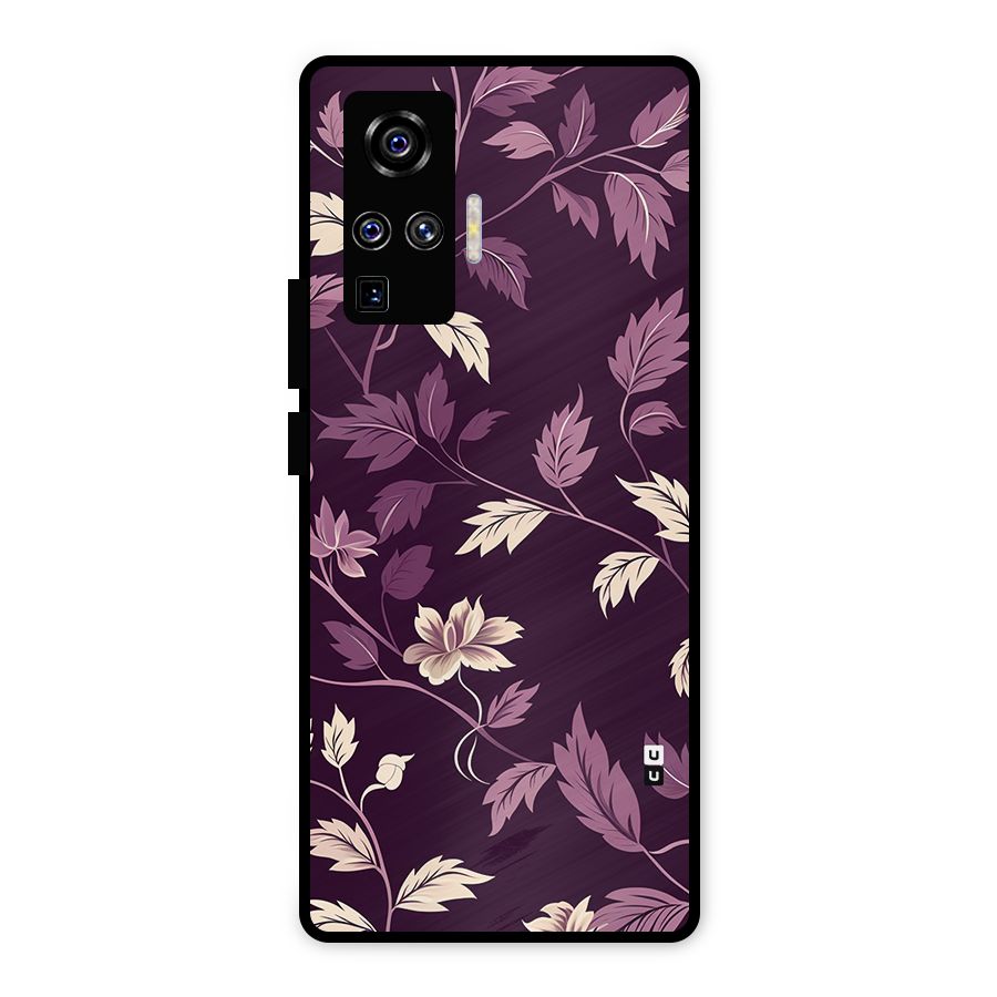 Traditional Florals Metal Back Case for Vivo X50 Pro