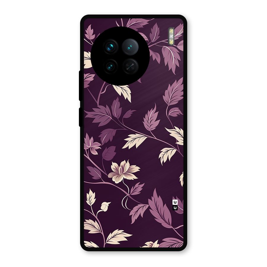 Traditional Florals Metal Back Case for Vivo X90