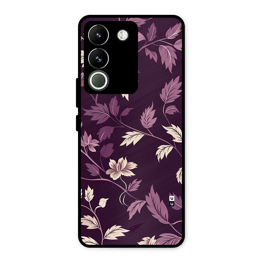 Traditional Florals Metal Back Case for Vivo Y200