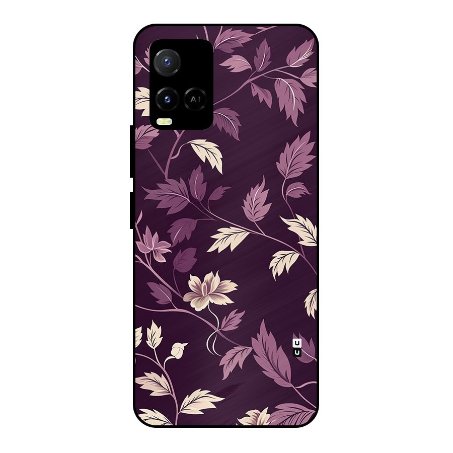 Traditional Florals Metal Back Case for Vivo Y33s