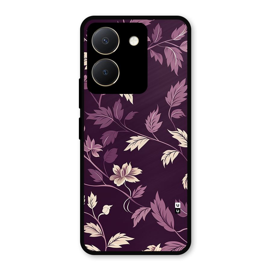 Traditional Florals Metal Back Case for Vivo Y36