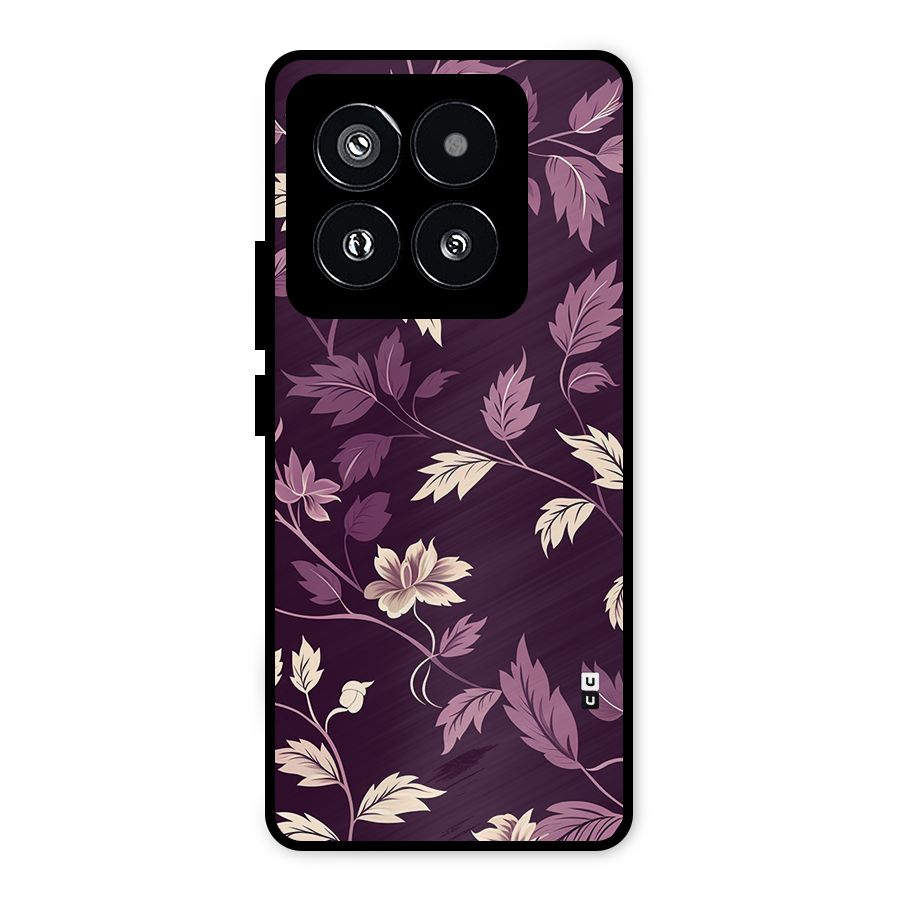 Traditional Florals Metal Back Case for Xiaomi 14 Pro