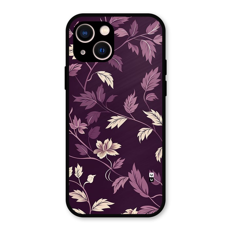 Traditional Florals Metal Back Case for iPhone 13