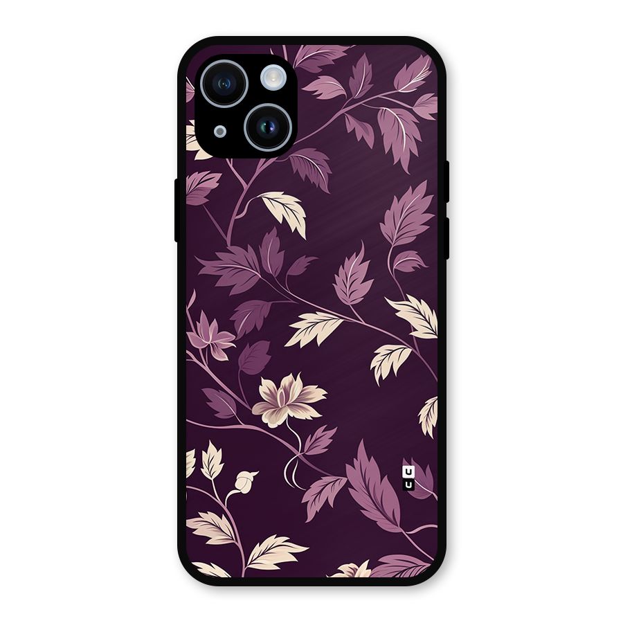 Traditional Florals Metal Back Case for iPhone 14