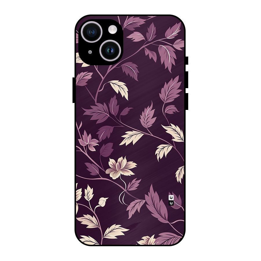 Traditional Florals Metal Back Case for iPhone 14 Plus