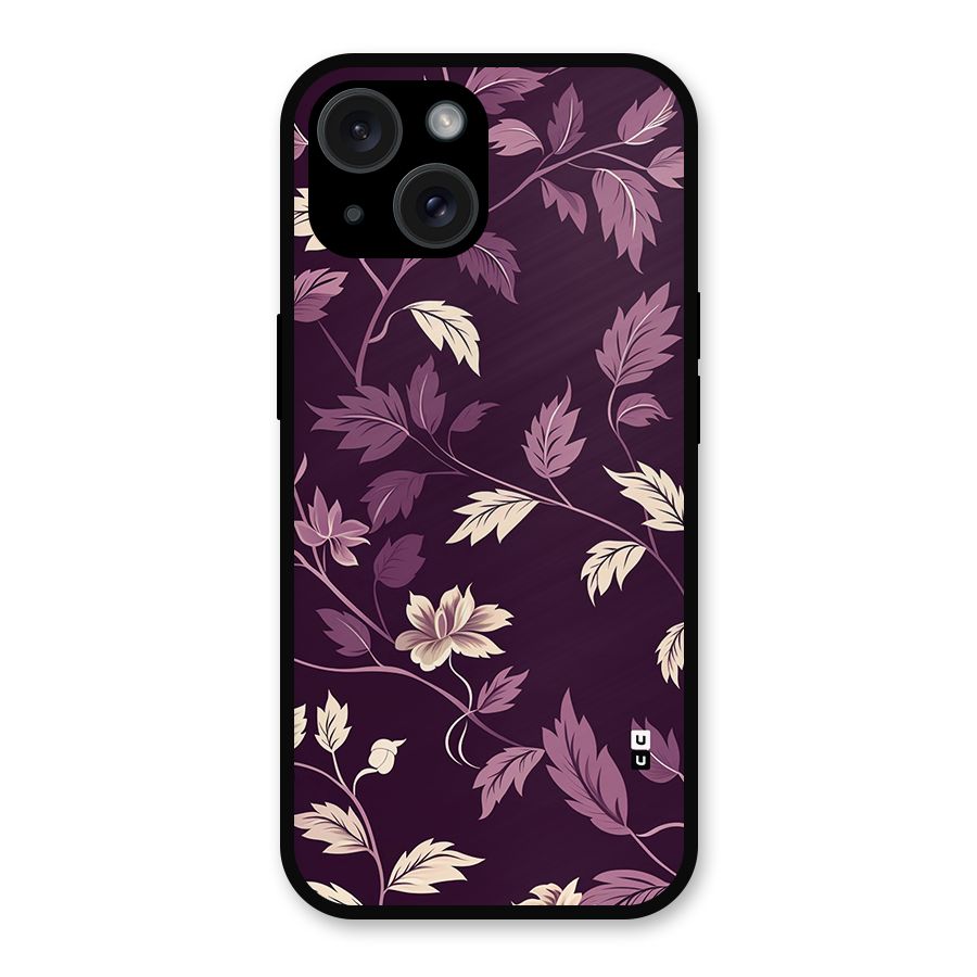 Traditional Florals Metal Back Case for iPhone 15
