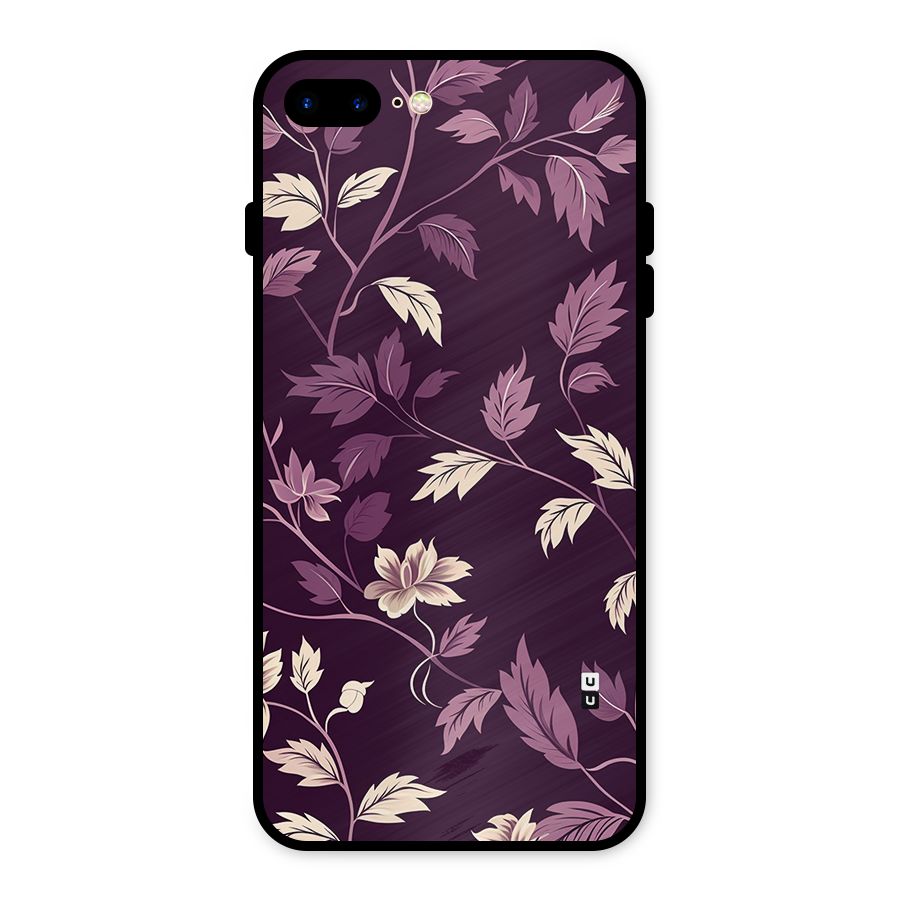 Traditional Florals Metal Back Case for iPhone 8 Plus
