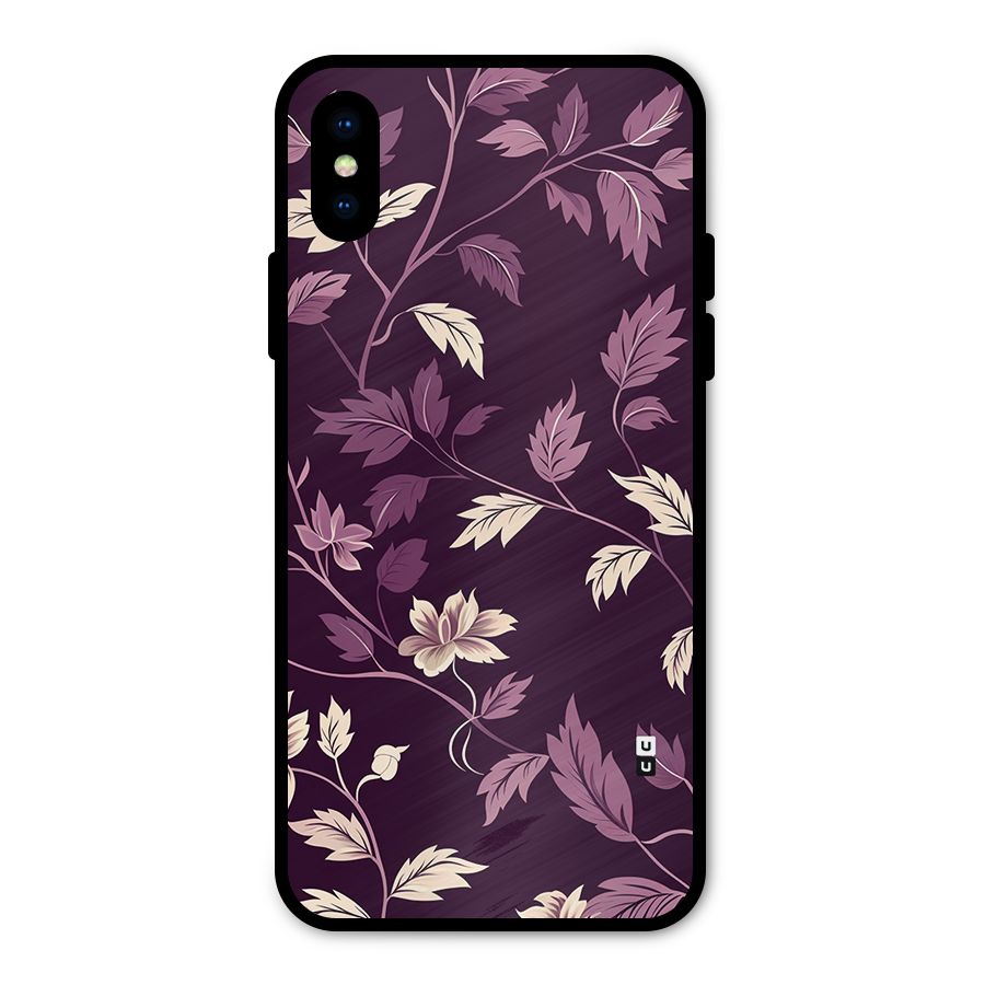 Traditional Florals Metal Back Case for iPhone XS