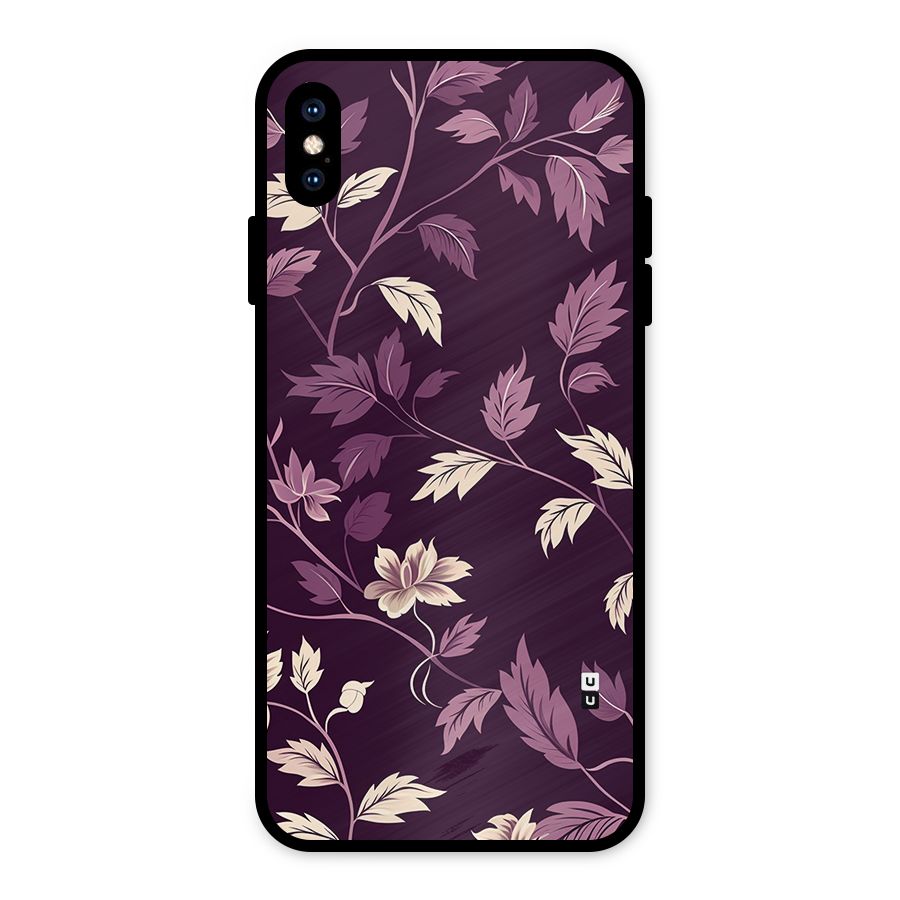 Traditional Florals Metal Back Case for iPhone XS Max