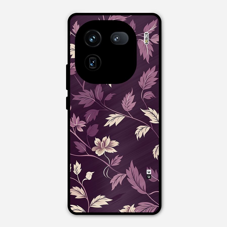 Traditional Florals Metal Back Case for iQOO 12